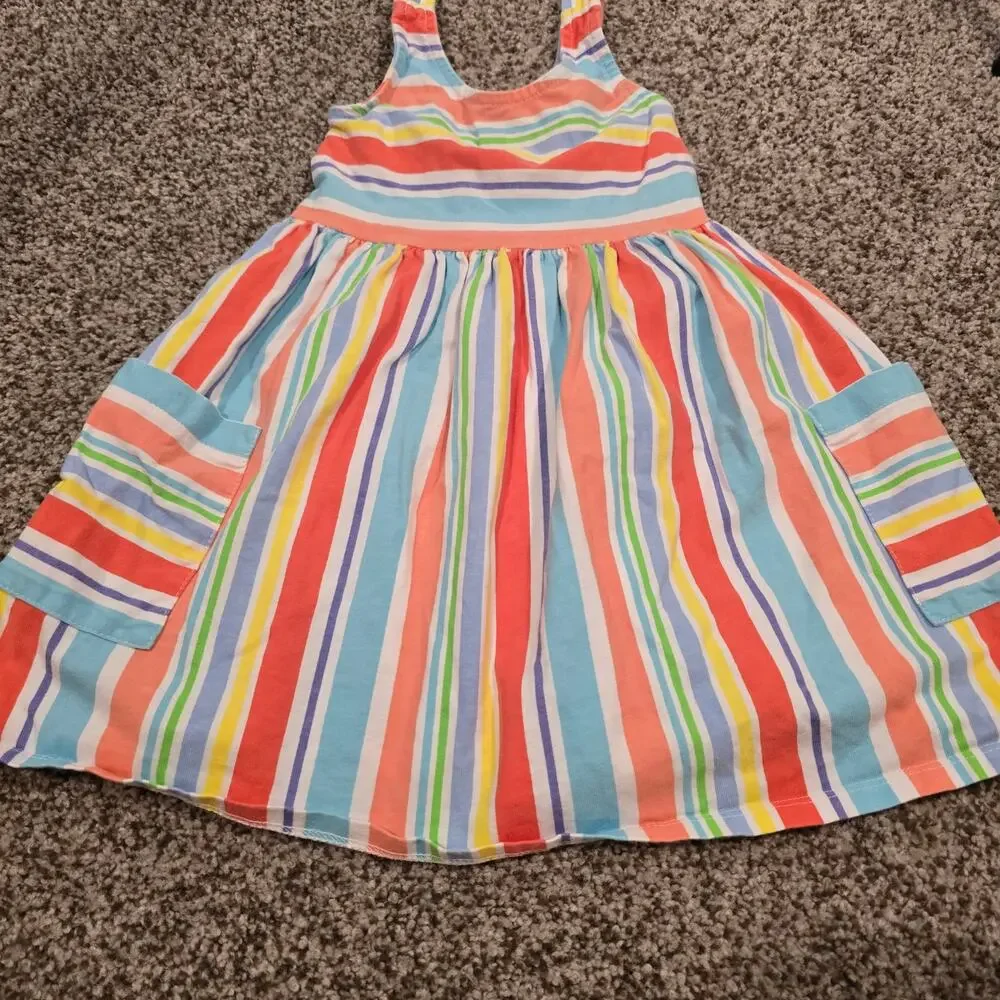 Toddler Girl Bonnie Jean Vertical Striped Tank Dress | Size 3T